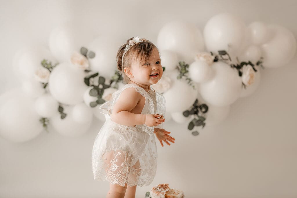 first birthday photo session in clarksville tn with florals