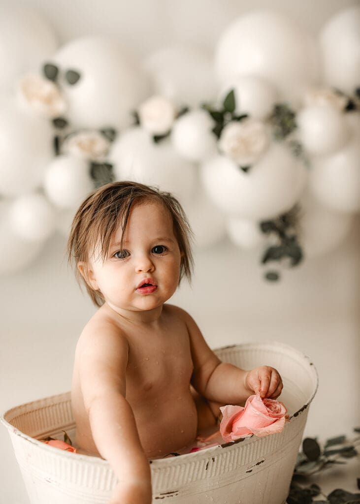 cake smash and splash birthday session