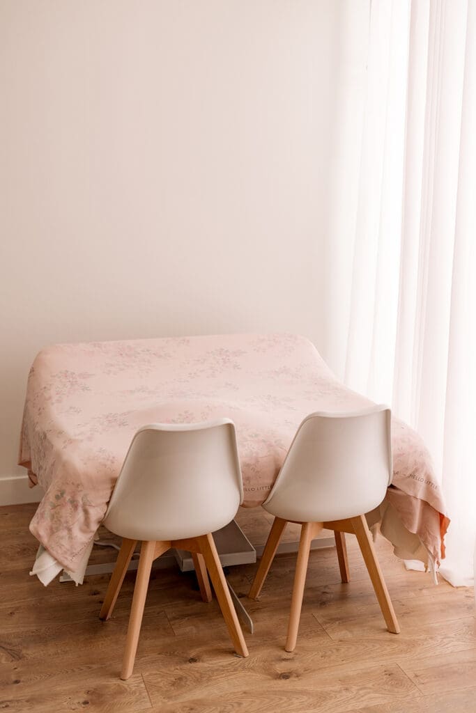 posing table for newborn photography in studio